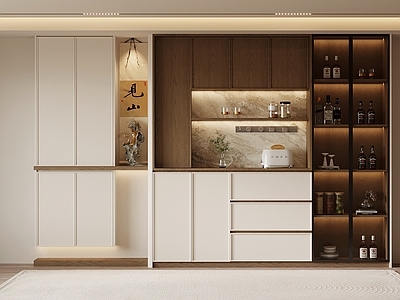 新中式酒柜 中古风酒柜 餐边柜