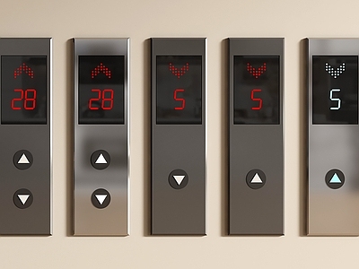 极简主义电梯 现代电梯开关 电梯按钮 外呼盒 电梯开关