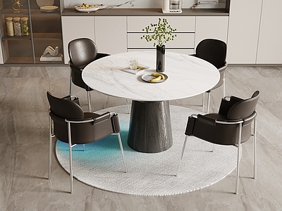 现代简约餐桌椅 现代极简餐桌椅  意式餐桌椅  圆形餐桌椅