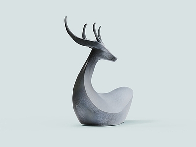 极简雕塑摆件 鹿摆件 轻奢摆件 酒店摆件 中式摆件 鹿瓷器