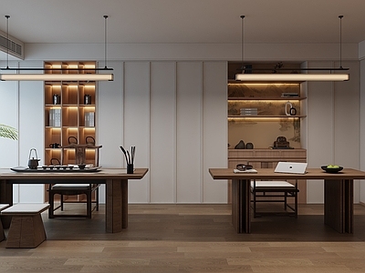 新中式宋式客餐厅 台球室 茶室 宋氏客厅沙发 茶桌 娱乐室