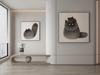 奶油风抽象挂画