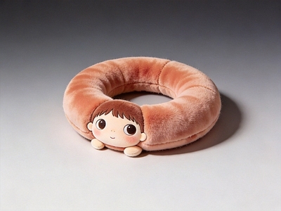 可爱风玩具 玩具 卡通 环形 摆件 短绒