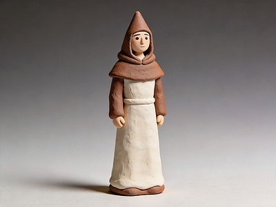 手工泥塑风雕塑摆件 彩泥 雕塑 美陈 AI渲染 摆件