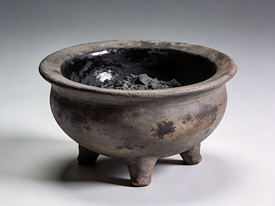 中古风雕塑摆件 火炉 火盆 粗陶 雕塑 摆件