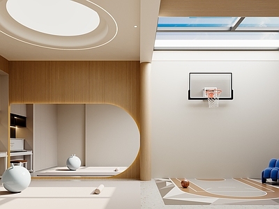 奶油风儿童娱乐室