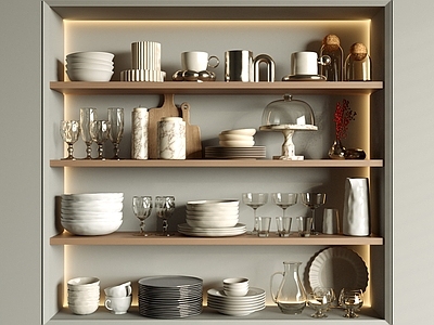 现代简约餐具 餐具摆件 碟 盘子 碗筷 玻璃杯水杯