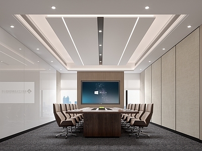现代简约会议室 会议室 办公会议室