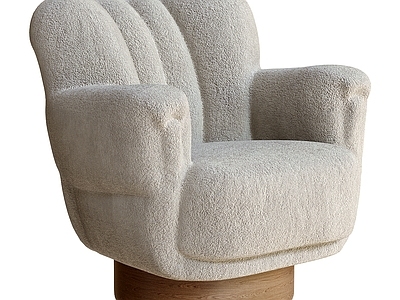 奶油风单人沙发 现代单人沙发 休闲椅 单椅