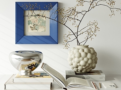 现代简约摆件组合 法式装饰摆件组合 花艺摆件 书籍杂志 挂画 饰品摆件