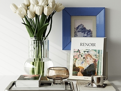 现代简约摆件组合 法式装饰摆件组合 花艺摆件 书籍杂志 饰品摆件 挂画