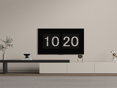 极简家居客厅 现代轻奢电视柜