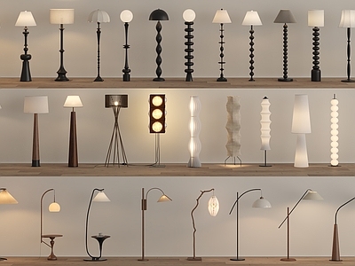 现代简约落地灯 法式中古落地灯 侘寂落地灯