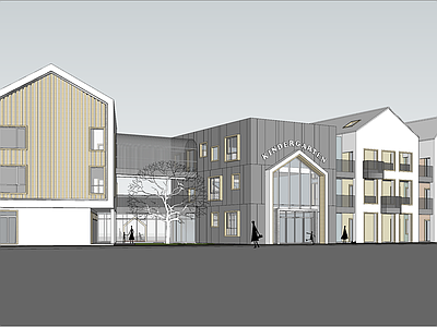 现代幼儿园 幼儿园 主题风格幼儿园 分散式幼儿园