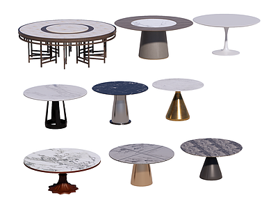 现代简约餐桌 圆桌