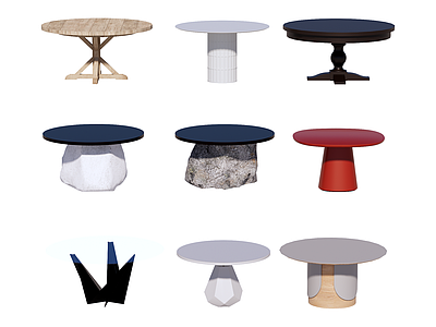 现代简约餐桌 圆桌