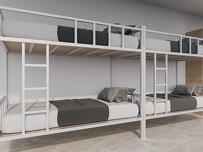 现代简约上下床 宿舍架子床 员工宿舍上下床 铁艺架子床 上下床 宿舍