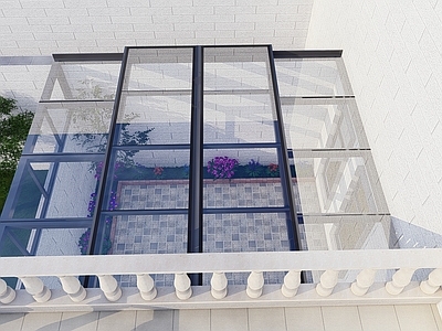 现代简约天窗 别墅院子对开平移 采光井平移天窗