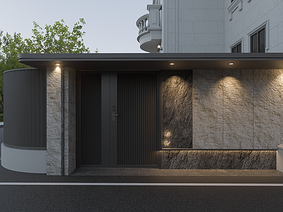 现代庭院 庭院大门 现代大门 施工图