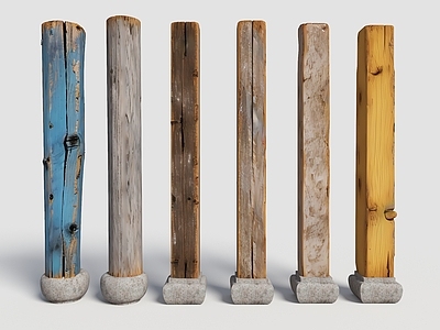 复古柱子 旧木柱子 老木头柱子木柱原木 木头木板