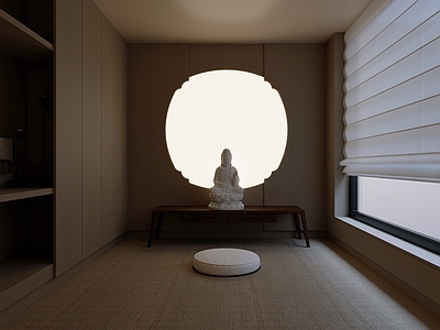 禅意佛堂 冥想空间