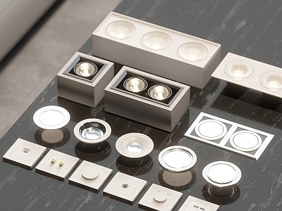 现代简约筒灯射灯组合