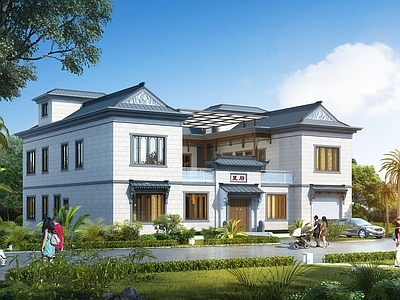 新中式别墅外观