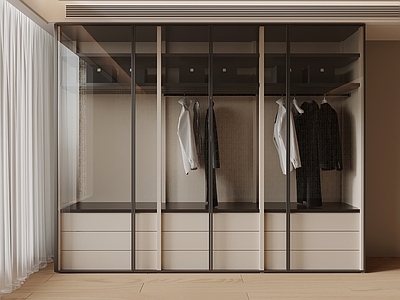 现代简约衣帽间 衣柜