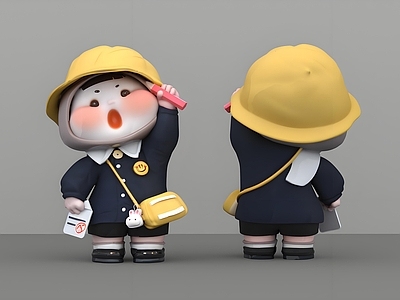 Q版卡通雕塑摆件