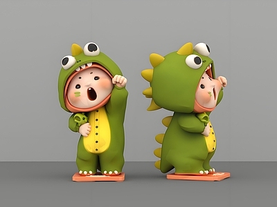 卡通Q版风格雕塑摆件