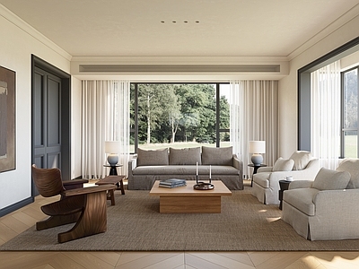 中古风家居客厅 中古风家居客厅 现代中古客厅 沙发茶几组合 中古客厅 现代家具客厅