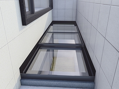 极简主义天窗 采光井对开平移 别墅对开平移天窗