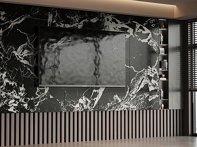 意式极简电视背景墙