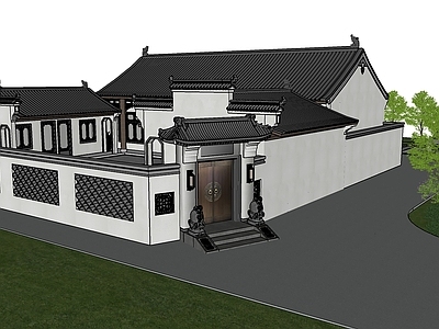 新中式四合院 徽派 新中式 民宿