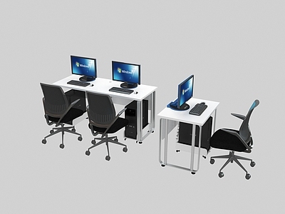 现代简约办公桌椅 现代电脑桌椅 电脑桌