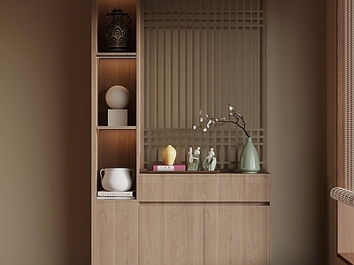 新中式玄关 玄关柜 装饰柜