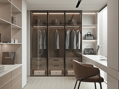 现代简约衣帽间