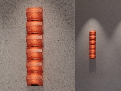 现代长条壁灯 风艺术壁灯 红色风壁灯 风透光石壁灯 红色透光石壁灯 透光石艺术壁灯