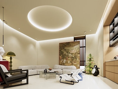 现代家居客厅 客厅家具组合 文艺客厅 会客室