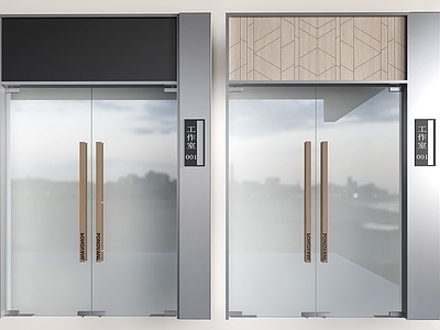 现代简约门把手 现代玻璃门 办公玻璃门  店铺玻璃门 玻璃双开门