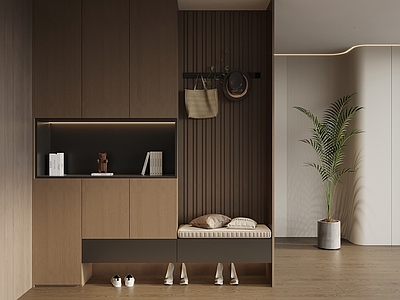 现代简约玄关 玄关柜 鞋柜