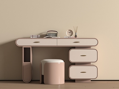 奶油风梳妆台 奶油儿童学习桌 梳妆台 梳妆凳  饰品摆件  沙发凳