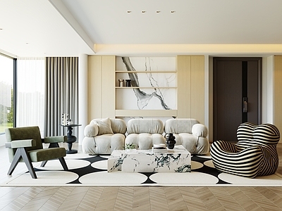 现代轻奢家居客厅