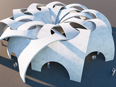 参数化设计小公建 异形廊架 公共艺术廊架 异形构筑物