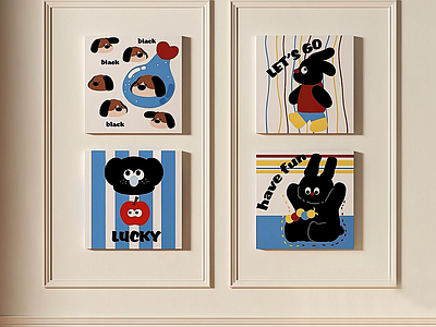 现代儿童挂画 儿童挂画 卡通挂画