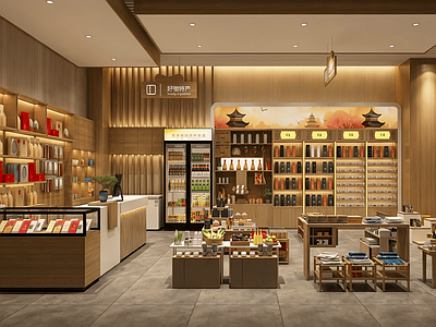 新中式玩具礼品店 商业空间 特产店