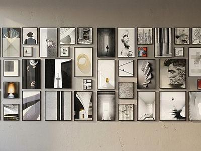 极简主义挂画组合 现代装饰挂画