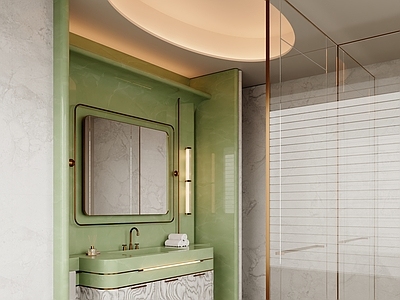 现代轻奢卫生间 意式轻奢卫生间 干湿分离卫生间 现代卫生间