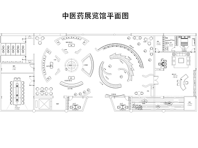 展馆 中医药展馆 施工图