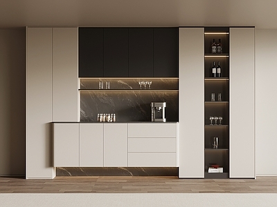 意式极简酒柜